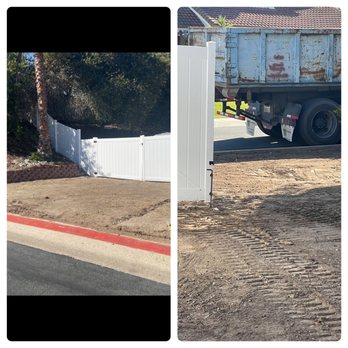 M & M Hauling and Bobcat - This is my front yard that he took down 2 inches so we could lay the rock! - Dumpster Rental Near Me - Lakeside, California
