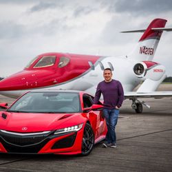 Jeff's Automobile Repair Service - Jeff with matching NSX and Honda Jet.