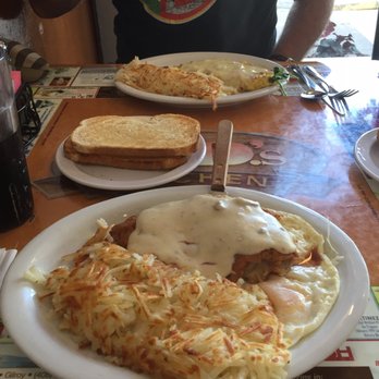 OD's Kitchen - Chicken fried steak and eggs w/ hash browns and the spinach &a bacon omelette w/ has Browns. - Breakfast & Brunch Near Me - Gilroy, California