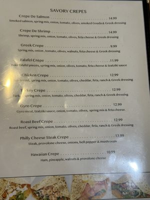 Menu photo 3 The Creperie Turlock, CA