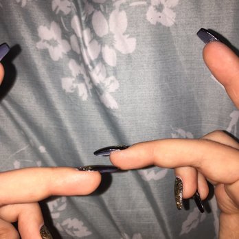 Ivy Nail Spa - "Fixed" Right nail is round, original left nail is flat - Nail Salons Near Me - Tavernier, Florida