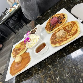 Tata's Cafe - Pancake sampler - Breakfast & Brunch Near Me - Hawthorne, California Tata's Cafe - Pancake sampler - Breakfast & Brunch Near Me - Hawthorne, California