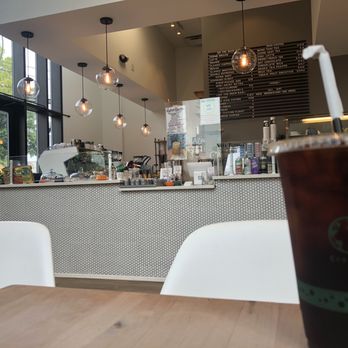 Waterbean Coffee - View of the bar (zoom in for treat assortment) - Coffee & Tea Near Me - Charlotte, North Carolina Waterbean Coffee - View of the bar (zoom in for treat assortment) - Coffee & Tea Near Me - Charlotte, North Carolina