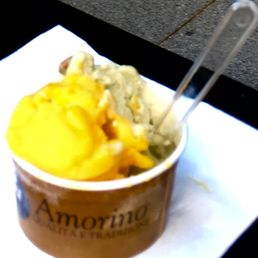 Alphonso mango and pistachio gelato!