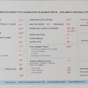 The Crabby Shack - Menu - Seafood Near Me - Brooklyn, New York