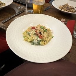 Big plate and small portion. Big plate and small portion.
