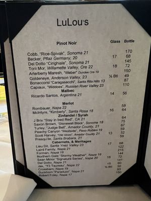 Menu photo 2 Lulou's Restaurant Reno, NV Menu photo 2 Lulou's Restaurant Reno, NV