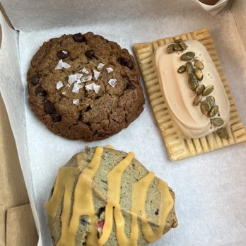 Crust Vegan Bakery - Chocolate chip tahini cookie, maple pumpkin poptart, cranberry orange scone - Bakeries Near Me - Philadelphia, Pennsylvania Crust Vegan Bakery - Chocolate chip tahini cookie, maple pumpkin poptart, cranberry orange scone - Bakeries Near Me - Philadelphia, Pennsylvania