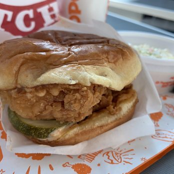 Popeyes Louisiana Kitchen - Spicy Chicken Sandwich Combo - Fast Food Near Me - Braintree, Massachusetts