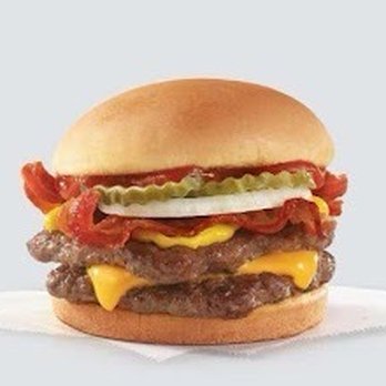 Wendy's - This is the menu photo, the next two photos is what I was given Bacon Double Stack Biggie Bag - Fast Food Near Me - Itasca, Illinois Wendy's - This is the menu photo, the next two photos is what I was given Bacon Double Stack Biggie Bag - Fast Food Near Me - Itasca, Illinois