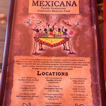 Fiesta Mexicana - Menu (as of May 2022) - Mexican Near Me - Page, Arizona Fiesta Mexicana - Menu (as of May 2022) - Mexican Near Me - Page, Arizona