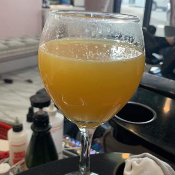 Berkeley Pinkies - Fat mimosa glass - Nail Salons Near Me - Berkeley, California