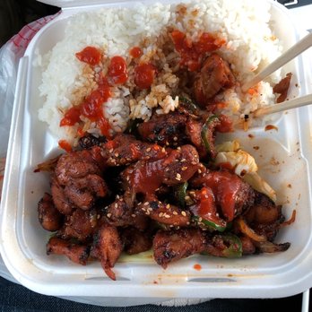 Corner Grille - Spicy bbq chicken w/ rice - Korean Near Me - Van Nuys, California Corner Grille - Spicy bbq chicken w/ rice - Korean Near Me - Van Nuys, California