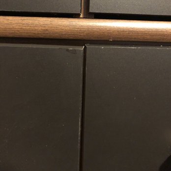 Ashley Store - Brown marker on matte black drawer front doesn't "fix" scratch that occurred during delivery. Marker didn't seem to fix other nicks either - Furniture Stores Near Me - Huntington Beach, California Ashley Store - Brown marker on matte black drawer front doesn't "fix" scratch that occurred during delivery. Marker didn't seem to fix other nicks either - Furniture Stores Near Me - Huntington Beach, California