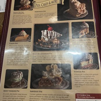 Patti's 1880's Settlement - Dessert menu - American Near Me - Grand Rivers, Kentucky