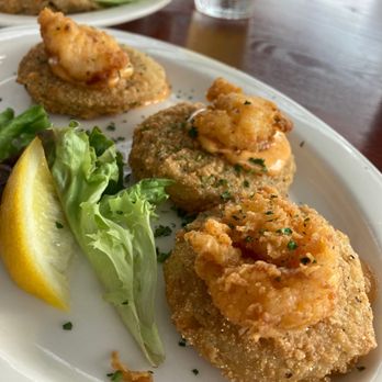 Julep Kitchen & Bar - Fried Green Tomatoes with Shrimp - Barbeque Near Me - Annapolis, Maryland Julep Kitchen & Bar - Fried Green Tomatoes with Shrimp - Barbeque Near Me - Annapolis, Maryland