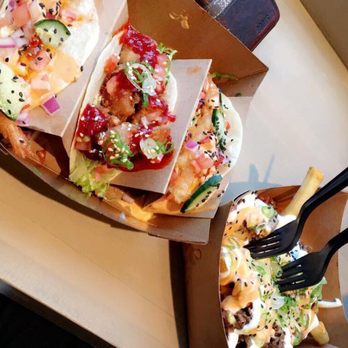 TAKO - We tried all the tacos, personally I think the shrimp ones are the best. The poutine was outta this world, you gotta try it! - Korean Near Me - Vancouver, British Columbia TAKO - We tried all the tacos, personally I think the shrimp ones are the best. The poutine was outta this world, you gotta try it! - Korean Near Me - Vancouver, British Columbia