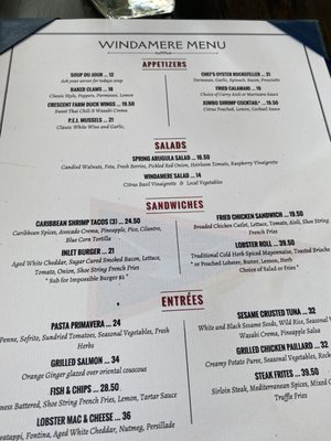 Menu photo 2 Windamere Mattituck, NY