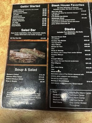 Menu photo 3 Bar-H Steakhouse Monahans, TX