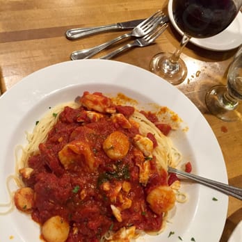 Villa Barone - Linguini Positano (personal choice: angel hair pasta) Delicious! - Italian Near Me - Collingswood, New Jersey