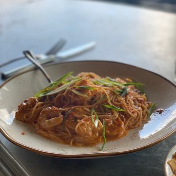 Kitchen Social - Blackened shrimp capellini - Cocktail Bars Near Me - Columbus, Ohio