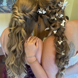 Ultraviolet Bridal Co - Maid of honor (left) and Bride (right)