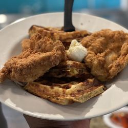 Page's Okra Grill - Chicken and waffles