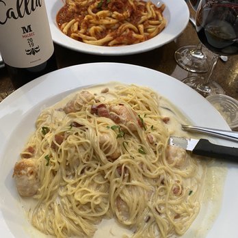 Al Dente Restaurant - Carbonara w/angel hair - Italian Near Me - Boston, Massachusetts