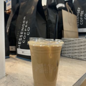 Messenger Coffee - Dirty chai latte with oat milk - Breakfast & Brunch Near Me - Kansas City, Missouri