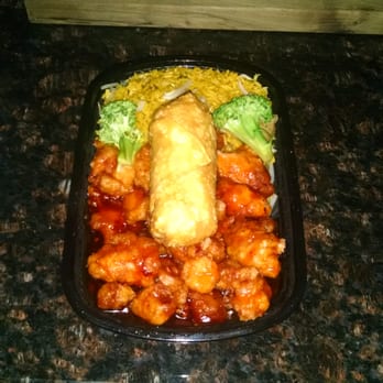King Shing - General Tso chicken combo with beef fried rice and pork egg roll $8.43 - Chinese Near Me - Ann Arbor, Michigan