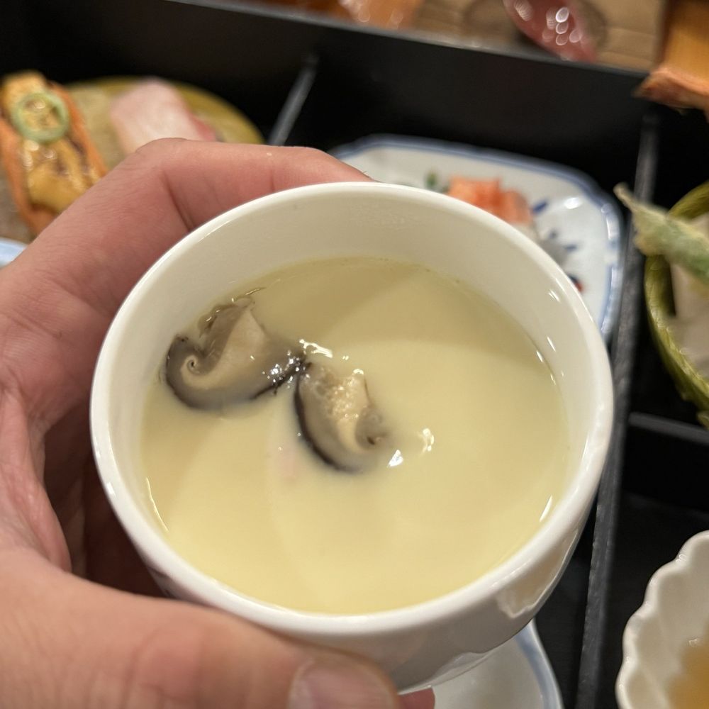 Edokko Nigiri Sushi - Chawamushi 茶碗蒸しfrom dinner Shokado - Japanese Near Me - Richmond, British Columbia Edokko Nigiri Sushi - Chawamushi 茶碗蒸しfrom dinner Shokado - Japanese Near Me - Richmond, British Columbia