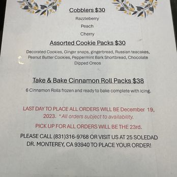 Nece's GF - Lots of yummy holiday specials - Gluten-Free Near Me - Monterey, California Nece's GF - Lots of yummy holiday specials - Gluten-Free Near Me - Monterey, California
