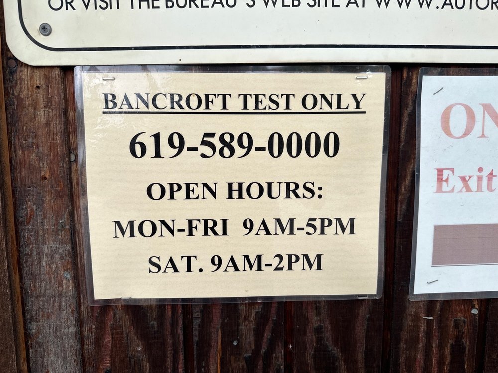 BANCROFT SMOG TEST ONLY Updated October 2024 20 Photos & 140 Reviews 3546 Bancroft Dr