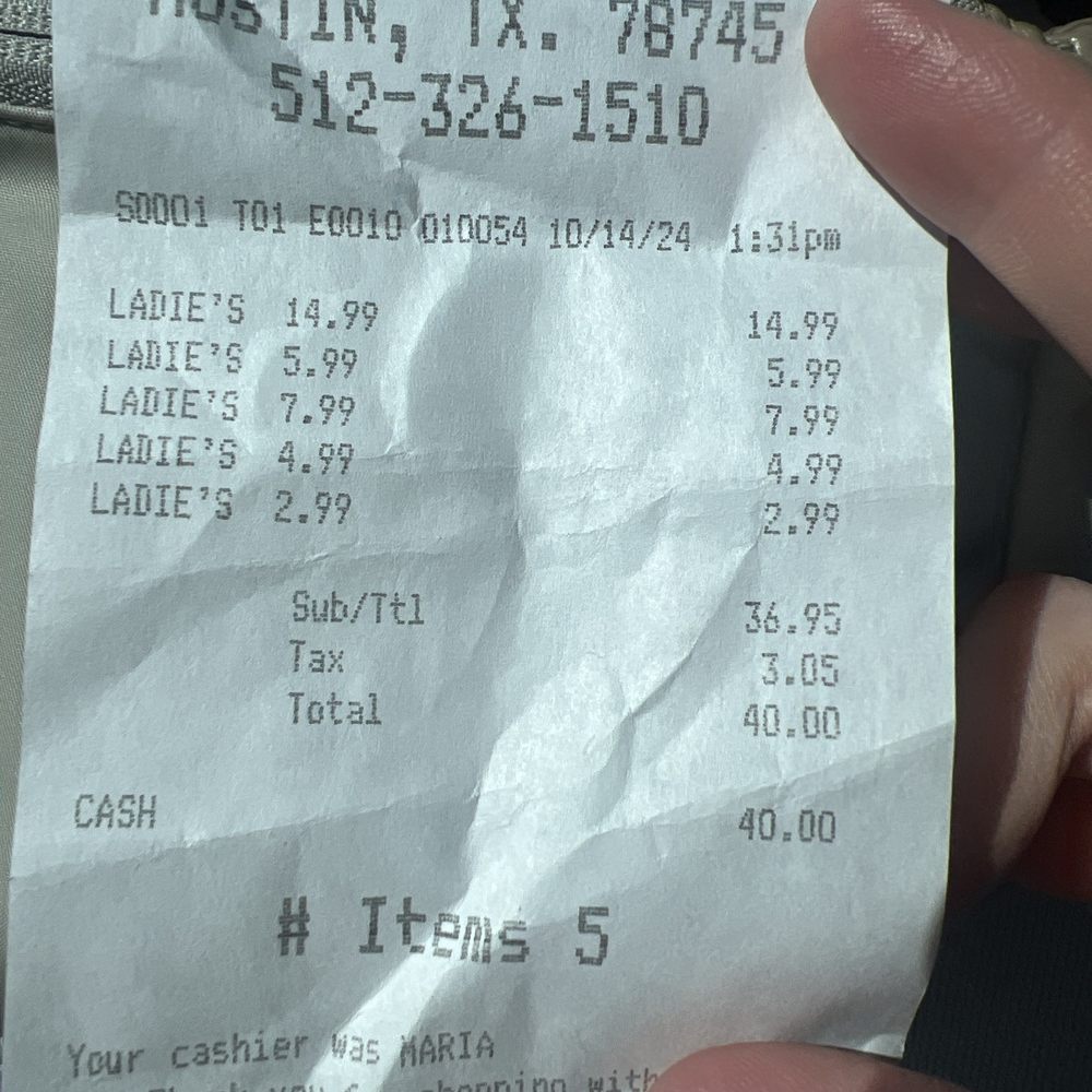 40.00 for 5 things at a thrift store 40.00 for 5 things at a thrift store
