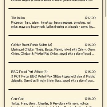 Crux Fermentation Project - Menu - Brewpubs Near Me - Bend, Oregon