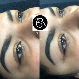 Eyelash lift/tint. Left before & right is after. Eyelash lift/tint. Left before & right is after.