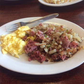 Marko's Cozy Diner - Fresh corn beef and hash with soft scrammbled eggs came with toast too. Perfectly cooked and seasoned! - Diners Near Me - Redford, Michigan Marko's Cozy Diner - Fresh corn beef and hash with soft scrammbled eggs came with toast too. Perfectly cooked and seasoned! - Diners Near Me - Redford, Michigan