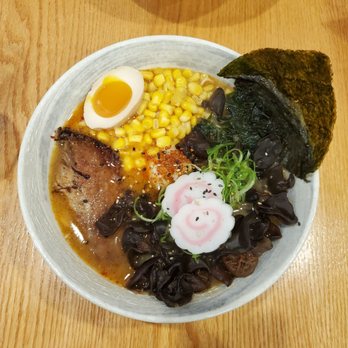 Gyuro Ramen - Spicy Garlic Miso w. Wagyu Misuji + added wood ear - Ramen Near Me - Chicago, Illinois