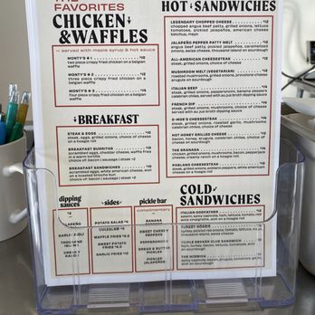Monty’s Norwalk - Menu 10/25 - Sandwiches Near Me - Norwalk, California