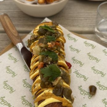 PostBoy - Italian beer corn dog - Burgers Near Me - New Buffalo, Michigan PostBoy - Italian beer corn dog - Burgers Near Me - New Buffalo, Michigan