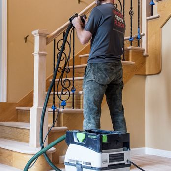 Tadas Wood Flooring - Sanding stair handrail in Naperville home - Flooring Near Me - Naperville, Illinois Tadas Wood Flooring - Sanding stair handrail in Naperville home - Flooring Near Me - Naperville, Illinois