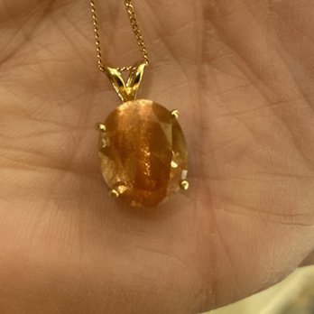 Goldsmiths Diamonds & Design - Oregon Sunstone with copper suspended! - Jewelry Near Me - Medford, Oregon Goldsmiths Diamonds & Design - Oregon Sunstone with copper suspended! - Jewelry Near Me - Medford, Oregon