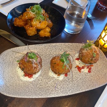 HAVEN Riverfront Restaurant & Bar - Shrimp tempura and lobster risotto croquettes - New American Near Me - Edgewater, New Jersey HAVEN Riverfront Restaurant & Bar - Shrimp tempura and lobster risotto croquettes - New American Near Me - Edgewater, New Jersey