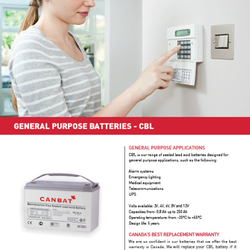 Canbat Batteries - General Purpose AGM Battery Catalog CBL