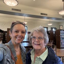 Pioneer Memorial Library - In the stacks with Mom!