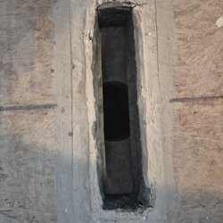 Bland's Air and Electrical - Floor vent thats too short for register.