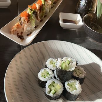 Kiseki - Dragon ($18 shrimp tempura roll- really great!) and cucumber roll $7 - Izakaya Near Me - Livermore, California