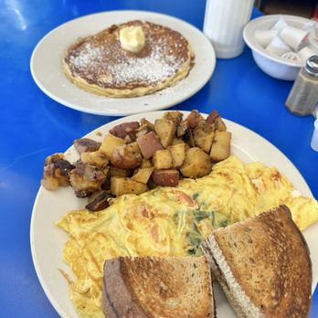 Seaplane Diner - Greek omelet and pancake. - Diners Near Me - Providence, Rhode Island