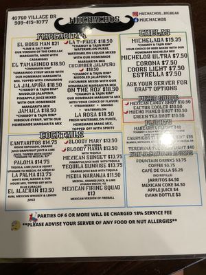 Menu photo 4 Muchachos Big Bear Lake, CA Menu photo 4 Muchachos Big Bear Lake, CA