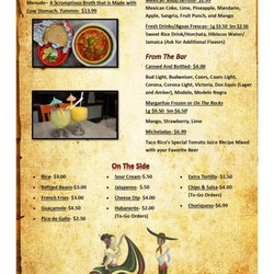 Taco Rico - Menu page 3